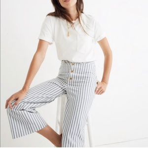 Madewell Emmett Crop Pants in Stripe, 31
